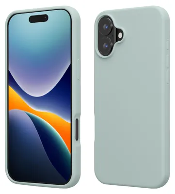 Produktbild von kwmobile Handyhülle für iPhone 16 Hülle, für iPhone 16 Case - Hülle Silikon - kabelloses Laden - Cool Mint