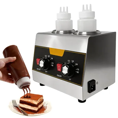 Saucenwärmer 400 W, 2x600 ml, 80-185 °F, Edelstahl