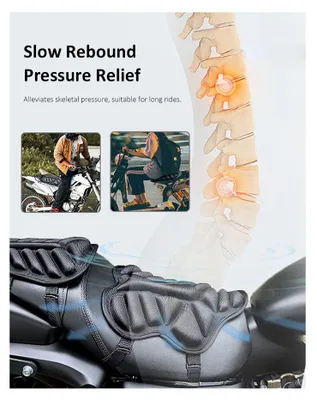 Image de Coussin de selle de moto, coussin de selle avant universel rafraîchissant, housse de selle antidérapante en 3D pour motos et scooters