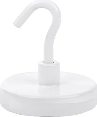 Obrázok produktu pre pavo 8047079 pavo magnet s háčikom, biely, priemer: 25 mm, balenie 3 ks