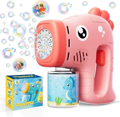 Obrázek produktu pro Stroj na mýdlové bubliny, automatický, výkonný, mořský koník, modrý