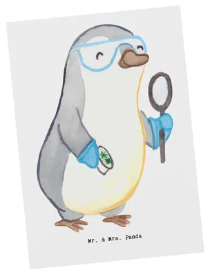 Produktbild von Mr. & Mrs. Panda Postkarte Biologielehrer Herz - Weiß - Geschenk, Postkarten, Biounterricht, Biologie, einzelkarte, Grundschule, Unterricht, Grußkarte, bildkarte