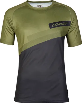 Produktbild von CONWAY Kurzarmtrikot "RIDE Tee SS" 100 % moss / black, Gr. XS