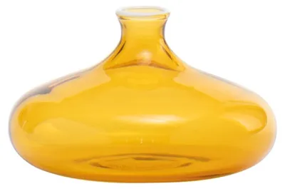 Zdjęcie produktu dla Ręcznie wykonany wazon Un Fiore 19 cl, złocistożółte szkło borokrzemianowe, dmuchany, idealny do dekoracji wnętrz i pięknych kompozycji kwiatów