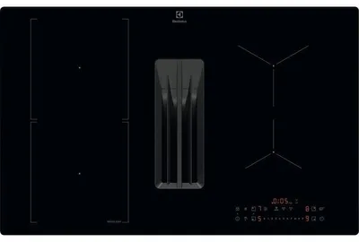 Image de Electrolux KCC83410CK Noir Intégré 80 cm Plaque avec zone à induction 4 zone(s) Hotte intégrée