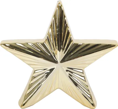 Produktbild von TrendLine Deko Keramik Stern 12 x 3,5 x 12,5 cm gold