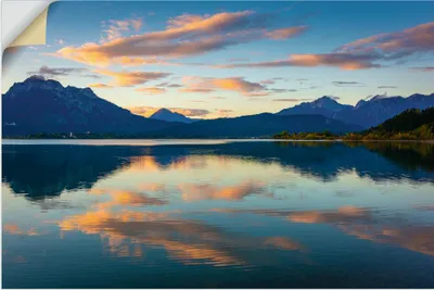Produktbild von ARTland Wandbild, selbstklebend Morgen am Forggensee Größe: 90x60 cm