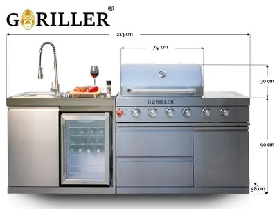 Produktbild von GORILLER® SILVERBACK S1 Vonkajšia kuchyňa (0796554146263), Nerezová oceľ