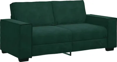 Image de vidaXL Canapé 2 places vert foncé 180x78x84 cm Velours