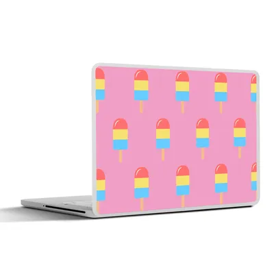 Produktbild von MuchoWow® Laptop Aufkleber Sticker Cover Eis - Muster - Rosa 30x22 cm - Laptop-Sticker