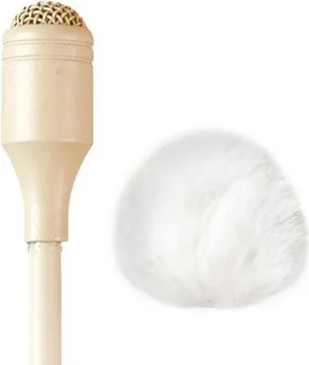 Productafbeelding van Mipro MU-55LS clipmicrofoon met windkap, wit