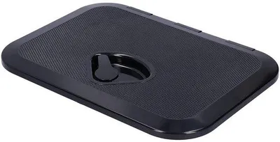 Produktbild von Inspektionsklappe, Schwarz – Zugangsklappe – Wasserbeständig – 180° scharniertes Deckel – ABS-Material – Integrierte Griffe