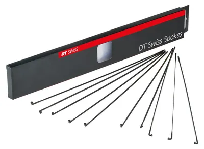 Immagine prodotto di Raggi DT Swiss "Aerolite", 2,0 x 0,9 x 284 mm, acciaio inox, senza nippli, nero (confezione da 20)