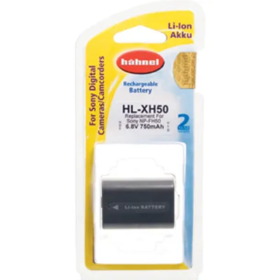 Produktbild von Hahnel HL-XH50, Sony, 750 mAh, 6,8 V, Lithium-Ion (Li-Ion)