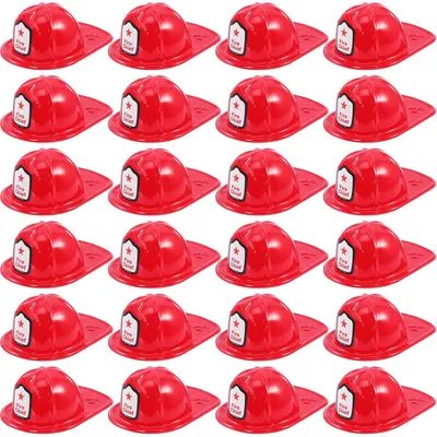 Produktbild von 24er set kinder kostüm feuerwehrhut, pvc, rollenspiel, party, geburtstagsdekoration