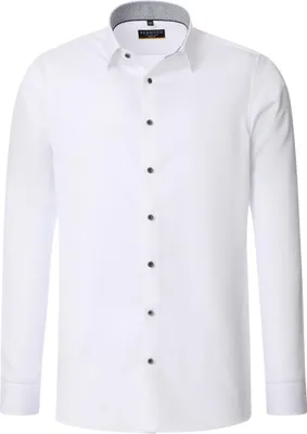 Produktbild von REDMOND Herren Businesshemd Langarm Kent Slim-Fit Twill Weiß XXL
