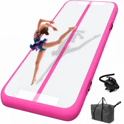 Produktbild von AIRTRACK Gymnastikmatte, Akrobatikmatte, faltbar, 400x100x10 cm, rosa