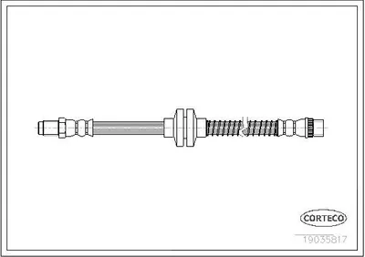 Produktbild von CORTECO 19035817 Bremsschlauch Vorne für RENAULT MEGANE II Kombi (KM0/1) GRAND SCÉNIC II (JM0/1)