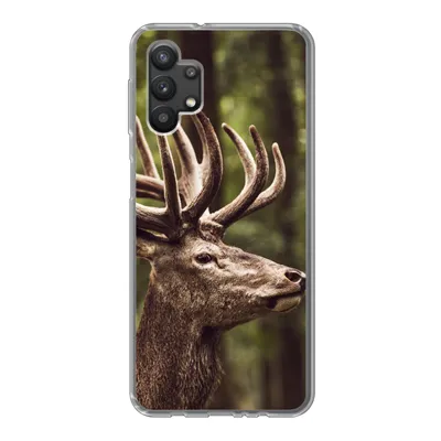 Produktbild von MuchoWow® Handyhülle Schutzhülle Hülle für Samsung Galaxy A32 5G Hirsch - Natur - Geweih - Wald - Tiere Silikon Softcase Handy Hülle - Softcase