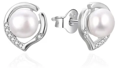 Immagine prodotto di Orecchini in argento con perla d'acqua autentica Sü ß AGT-E240PW-P