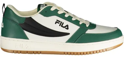 Image de Chaussure de sport blanche pour homme avec détails verts et semelle intérieure amovible