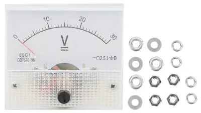 Zdjęcie produktu dla Wskaźnik napięcia stałego, panelowy woltomierz, miernik napięcia, model 85C1, zakres pomiarowy 0~30V