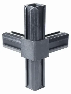Produktbild von GAH-Alberts XD-Rohrverbinder T-Stück plus ein rechtwinkeliger Abgang, Schwarz, T-förmig, 10 Stück(e)