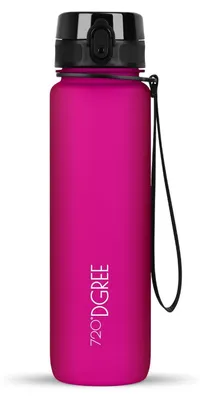 Produktbild von uberBottle softTouch Trinkflasche mit Fruchtbehälter 1000ml / Fuchsia Pink/ 720DGREE