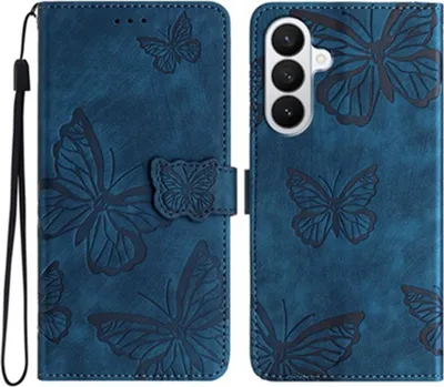 Produktbild von Samsung Galaxy A37 Hülle - Coverup Schmetterlinge Klapphülle - Blau