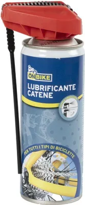Produktbild von On Bike Kettenschmierspray 200 ml passend für alle Fahrradtypen mit Doppelspender