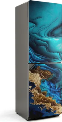 Zdjęcie produktu dla Abstrakcyjne fale i struktury - Magnetyczna osłona lodówki - Folia dekoracyjna magnetyczna do kuchni - Magnes na lodówkę deco - Samoprzylepna tablica magnetyczna - Folia magnetyczna na drzwi lodówki - 60x190 cm