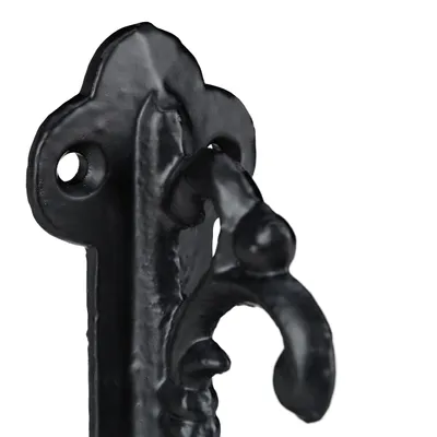 Produktbild von 6 x Regalwinkel antik, Regalträger Gusseisen, Barocke Ornamente, Winkel für Regalboden, Vintage, Regalhalterung, schwarz