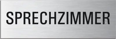 Produktbild von Schild - Sprechzimmer | Türschild 240 x 80 mm Aluminium selbstklebend