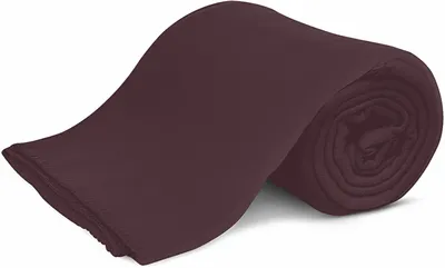 Produktbild von KiGATEX Polar-Fleecedecke ca. 130x160 cm ca. 420g pflegeleicht mit Zierstichrand und Antipilling Farbe rotbraun