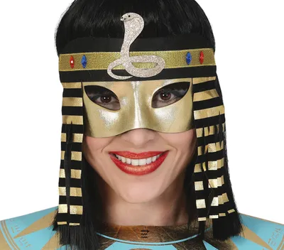 Immagine prodotto di Maschera Regina Egiziana Carnevale Cleopatra Carnevale Antico Accessorio Costume, Colore: Nero