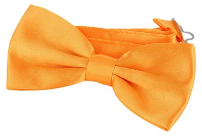 Produktbild von DonDon Edle gelb-orange Fliege bzw. Schleife mit Haken - bereits gebunden und verstellbar