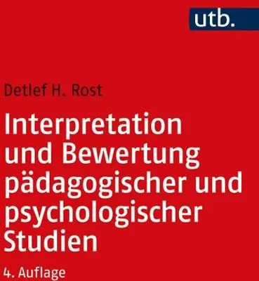 Obrázek produktu pro Interpretation und Bewertung pädagogischer und psychologischer Studien