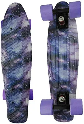 Zdjęcie produktu dla Elzusha - Mini Cruiser, deska do jazdy, 22 cale, w stylu retro (ciemnofioletowa)