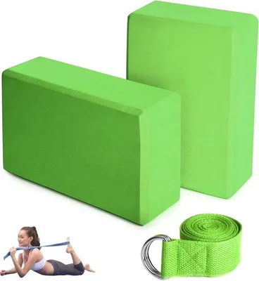 Produktbild von Famanu Yogablöcke Set aus 2 Stück - Antirutsch, für Anfänger
