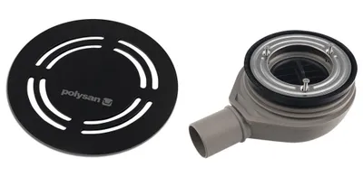 Obrázek produktu pro Sifon pro sprchové vaničky FLEXIA, Ø 90 mm, DN40, černý