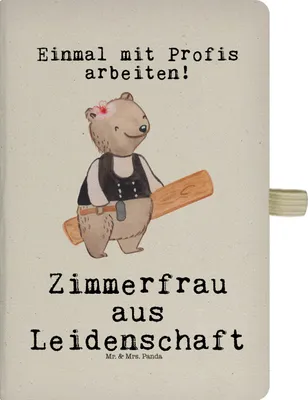 Produktbild von Mr. & Mrs. Panda notizbuch a4 Zimmerfrau Leidenschaft - Transparent - Geschenk, Kariert, Adressbuch, Journal, Skizzenbuch, Tagebuch, Jubiläum