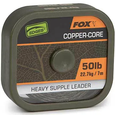 Productafbeelding van Fox Edges Naturals, koperen kern, leaders, 50 lbs, 7 meter