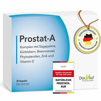 Immagine prodotto di Capsule Complesso Prostata con estratto di saw palmetto e zinco - tedesca - Prostat-A Vital Komplex con saw palmetto, estratto di