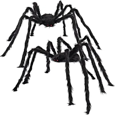 Zdjęcie produktu dla Halloweenowy pająk 160cm przerażająca dekoracja horroru 2 szt