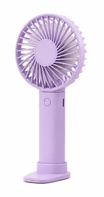 Produktbild von Handventilator Tragbarer Mini Ventilator mit Handyhalter Tischventilator mit Akku aufladbar Lila