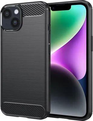 Zdjęcie produktu dla Techsuit Karbonowe silikonowe etui ochronne na - iPhone 14 - czarne