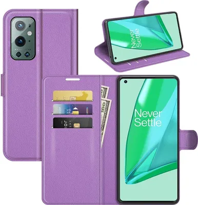 Produktbild von Schutzhülle für OnePlus 9 Pro Case Handy Hülle Cover Case Schutztasche Wallet Etuis, Farbe:Violett