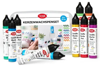 Produktbild von LM-Kreativ Wachs Pen Set Unterwasserwelt, 10 x 28 ml – Kerzen bemalen