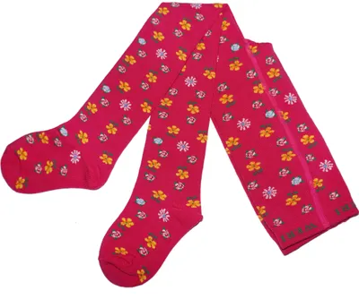 Produktbild von Kinderstrumpfhosen für Mädchen aus Baumwolle Zierlich Pink Größe 92-98