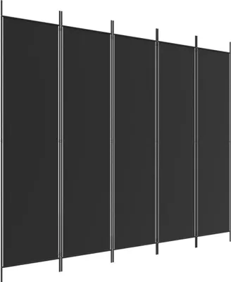 Produktbild von vidaXL 5-tlg. Paravent Schwarz 250x200 cm Stoff